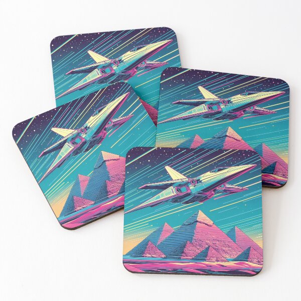 Item preview, "Futuristic Voyage Over Ancient Pyramids" designed and sold by Dogandesighn.