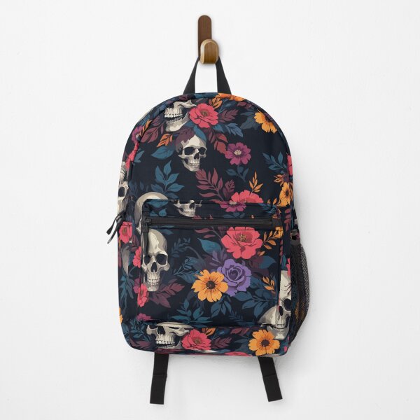 Item preview, Dark Floral Skull Pattern with Contrast designed and sold by quickkdesign.
