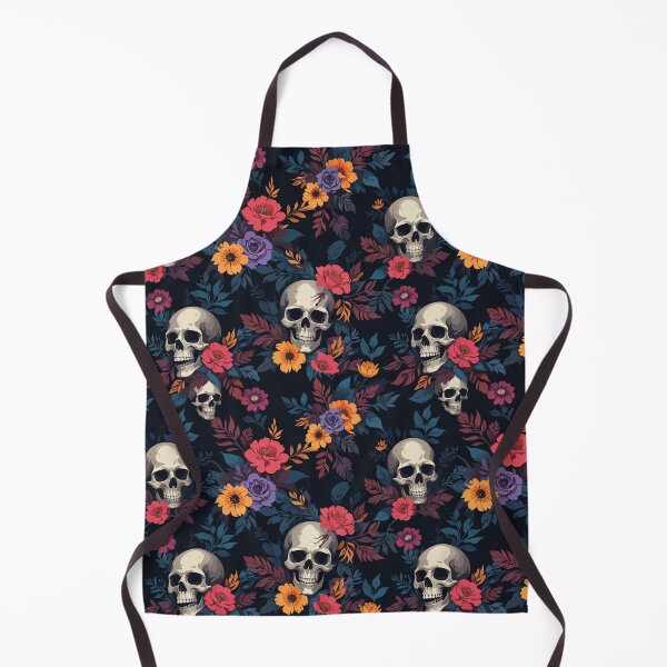 Item preview, Dark Floral Skull Pattern with Contrast designed and sold by quickkdesign.