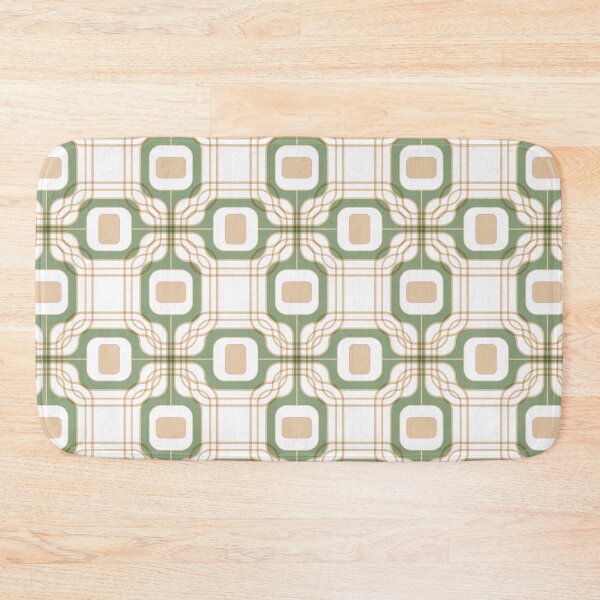 Item preview, Orbit Check - Olive Terracotta /L small repeat designed and sold by Carina Parry Studios.