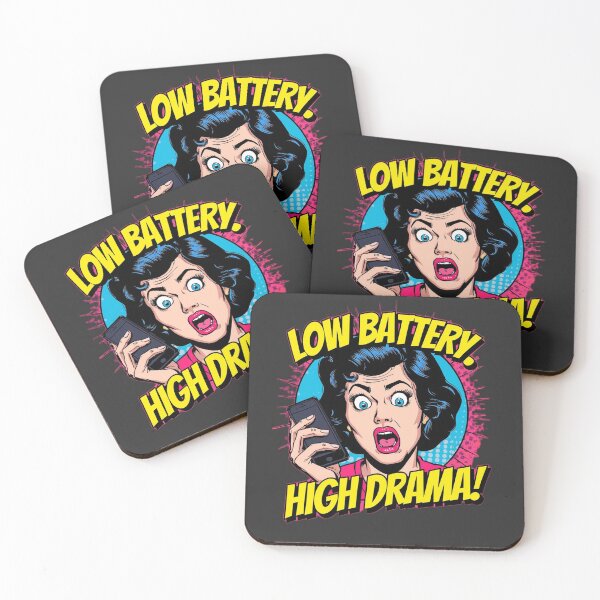 Item preview, Low Battery High Drama - Funny Pop Art Comic designed and sold by ConfuseLab Alt.