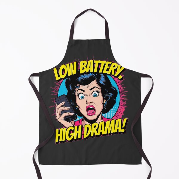 Item preview, Low Battery High Drama - Funny Pop Art Comic designed and sold by ConfuseLab Shop.