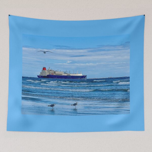 Item preview, Outgoing Ship at Port Aransas Texas designed and sold by Debra Martz.