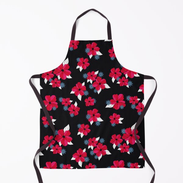 Item preview, Bold Red and Blue Floral Repeat designed and sold by quickkdesign.