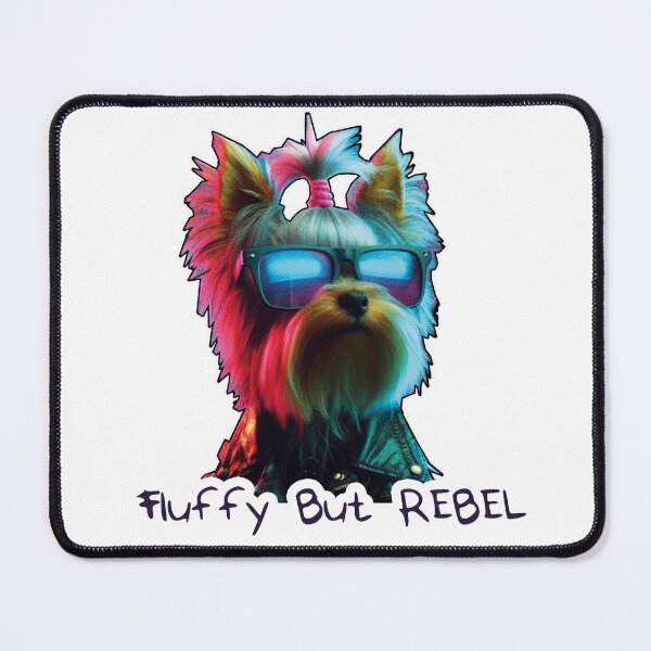 Item preview, Fluffy But Rebel Yorkshire Terrier - CyberPunk Dog Colorful designed and sold by Heleniya.
