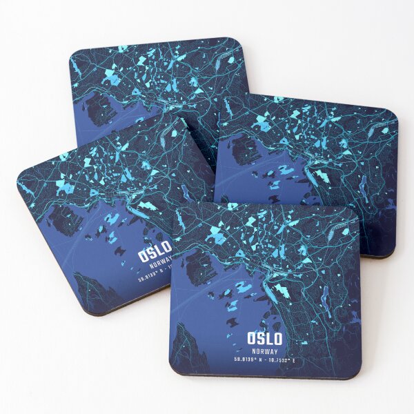Item preview, Oslo Midnight City Map designed and sold by HomeLivingCo.
