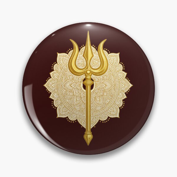 Item preview, Trishul & Mandala Fusion – Golden Shiva Symbol Spiritual Art designed and sold by Dezpro.