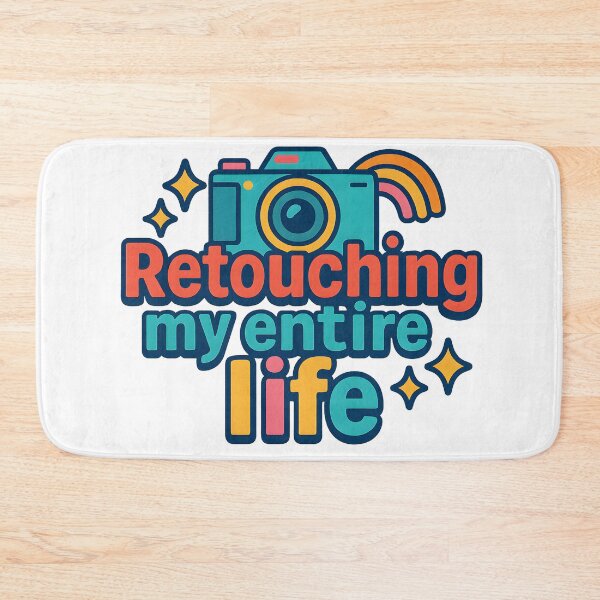 Item preview, Funny Photography Quote “Retouching My Entire Life” designed and sold by SassyArtistry.