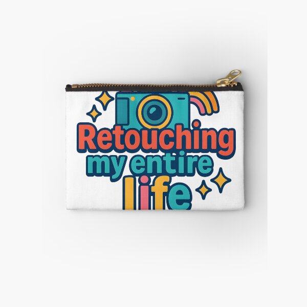 Item preview, Funny Photography Quote “Retouching My Entire Life” designed and sold by SassyArtistry.