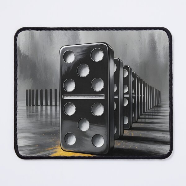 Item preview, Falling Domino Effect – Black & Gold Abstract Art” designed and sold by Haji-S.