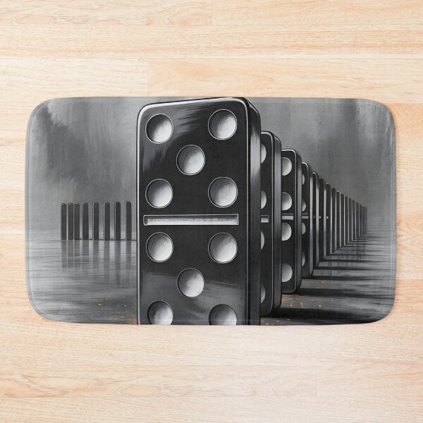 Item preview, Falling Domino Effect – Black & Gold Abstract Art” designed and sold by Haji-S.