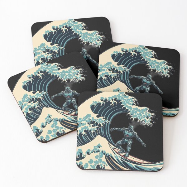 Item preview, "Cyber Surfer vs the Cosmic Wave" designed and sold by Dogandesighn.
