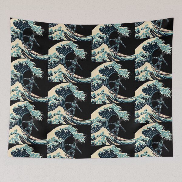 Item preview, "Cyber Surfer vs the Cosmic Wave" designed and sold by Dogandesighn.