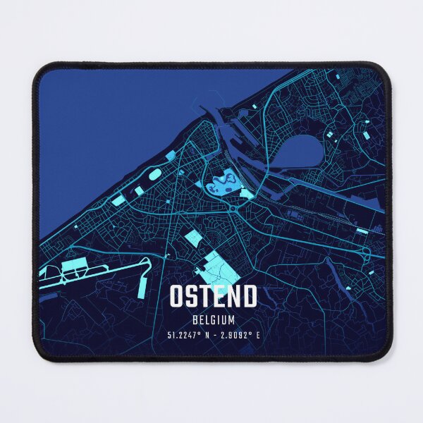 Item preview, Ostend Midnight City Map designed and sold by HomeLivingCo.