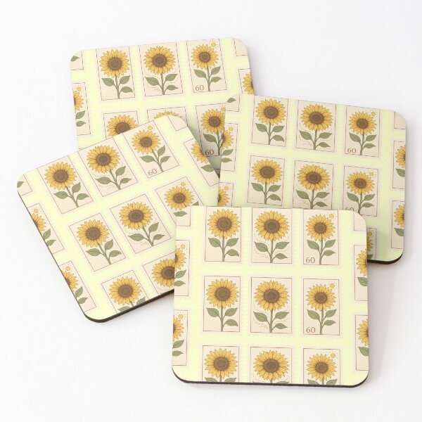 Item preview, ​Vintage Sunflower Postage Stamp Set designed and sold by imperiumpublicitario .