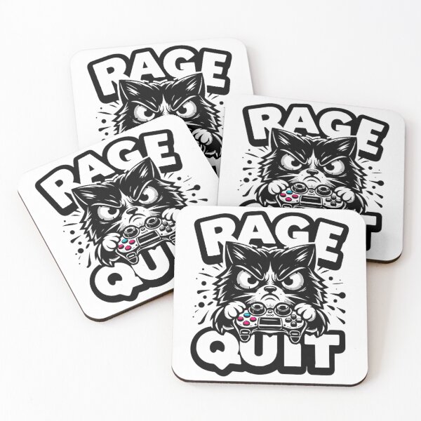 Item preview, Rage Quit Cat Gaming Shirt - Angry Gamer Controller Tee - Funny Video Game Gift designed and sold by DrawDrip.