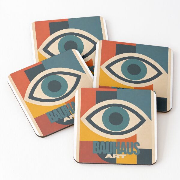 Item preview, BAUHAUS ART POSTER COLORFUL WITH A STYLIZED EYE designed and sold by infinitearte.