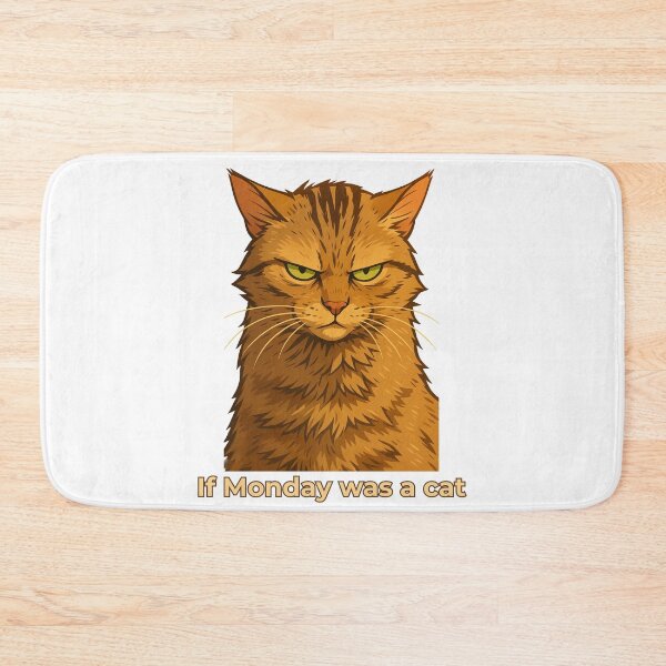 Item preview, If Monday Was a Cat – Funny Grumpy Cat Illustration | Relatable Monday Mood Meme Design designed and sold by MagicMeow1.