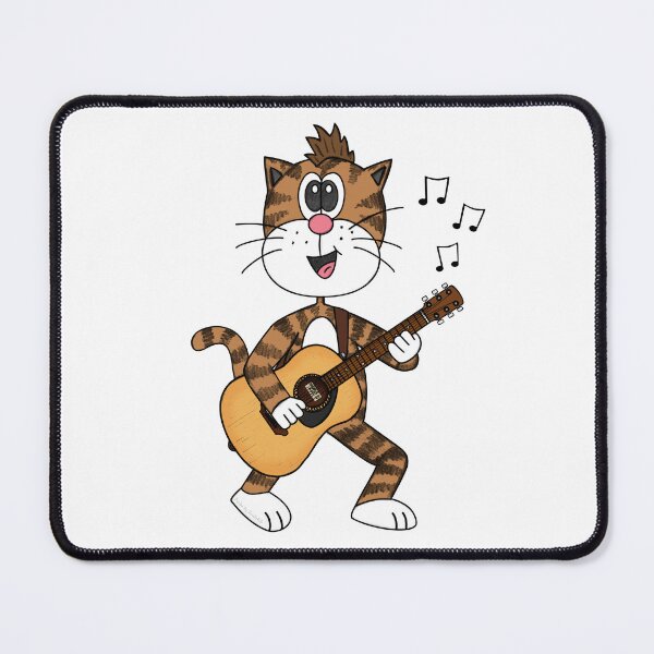 Item preview, Cat Playing Acoustic Guitar, Guitarist Musician Music Teacher designed and sold by doodlerob.