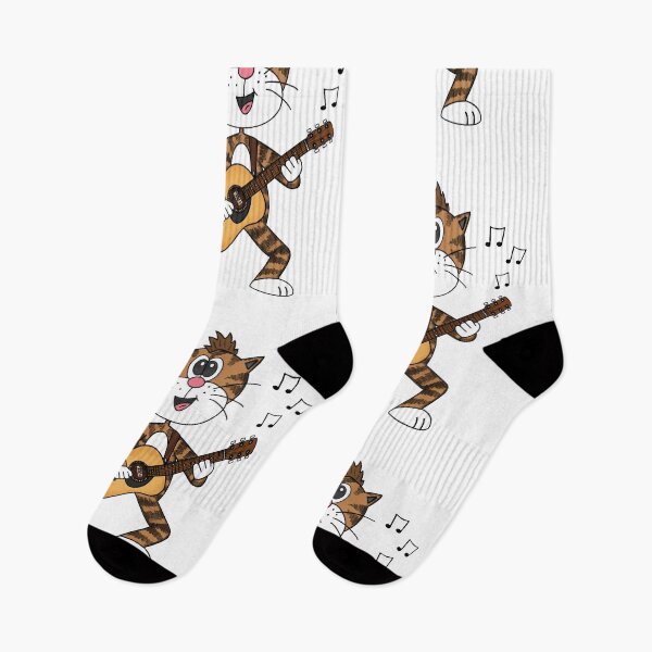 Item preview, Cat Playing Acoustic Guitar, Guitarist Musician Music Teacher designed and sold by doodlerob.