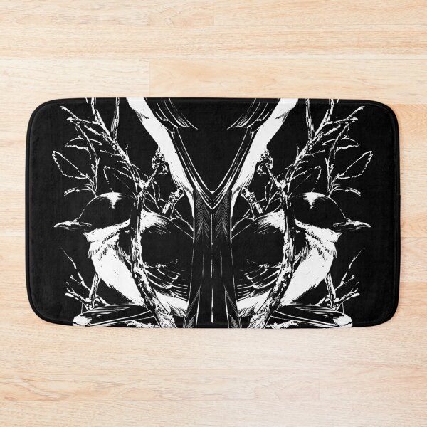 Item preview, Four Azure-winged Magpies in the Branches – A Mirrored Scene designed and sold by hichili-dori.