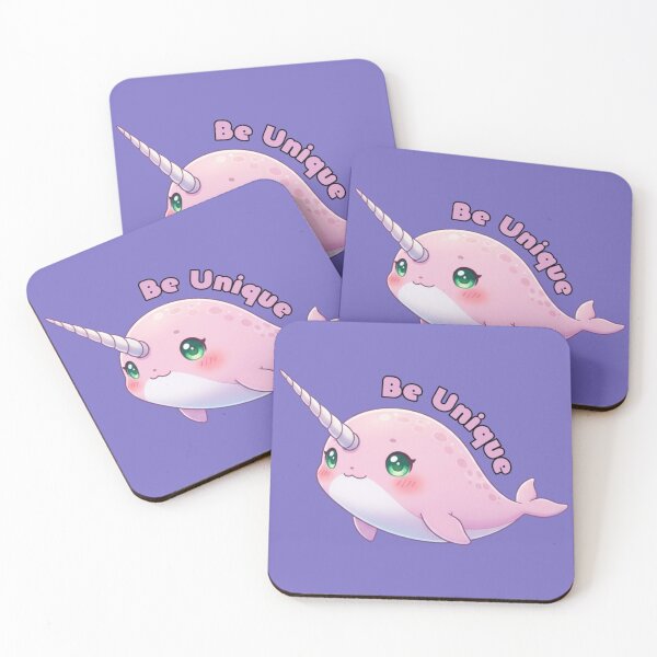 Item preview, Be Unique! Cute Pink Narwhal with Sparkly Eyes ? designed and sold by The-Tiny-Canvas.