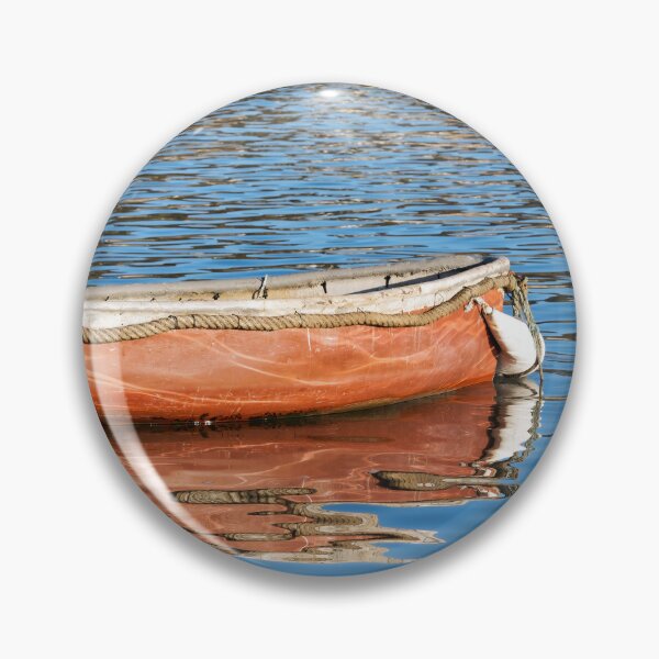 Item preview, Skiff Rowboat Reflected in Calm Harbour Waters designed and sold by Dorset Girl.