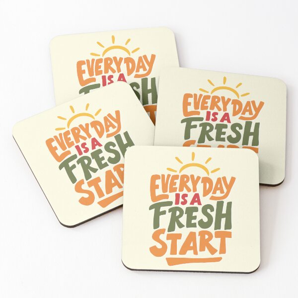 Item preview, Everyday Is a Fresh Start Motivational Quote Design designed and sold by DaVinciFeather.