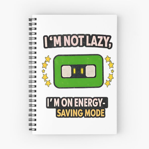 Item preview, Funny Energy Saving Mode Battery Illustration T-Shirt designed and sold by MrHroy.