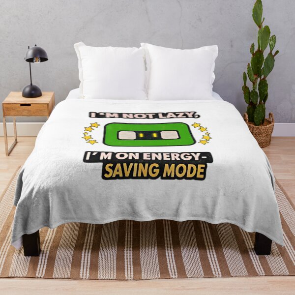 Item preview, Funny Energy Saving Mode Battery Illustration T-Shirt designed and sold by MrHroy.