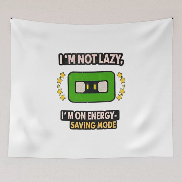 Item preview, Funny Energy Saving Mode Battery Illustration T-Shirt designed and sold by MrHroy.