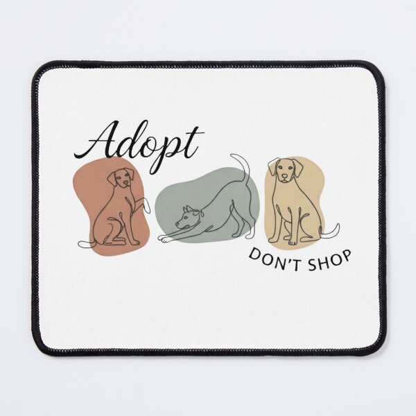 Item preview, Minimalist Dog Adoption Art Abstract Dogs, Clear MessageRescue Love. designed and sold by ZyVoAli.