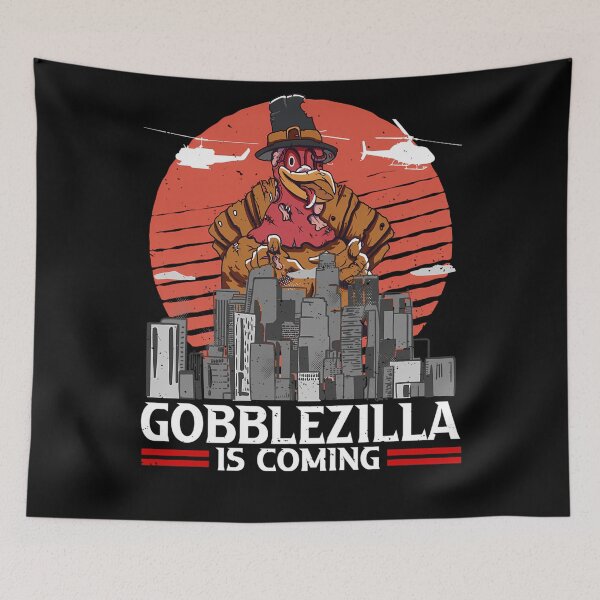Item preview, Funny Thanksgiving Gobblezilla Quote Style Happy Retro Humor designed and sold by nguyenconguan80.