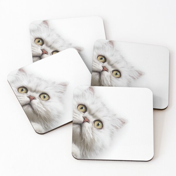 Item preview, White Persian Cat Peekaboo designed and sold by Elisabeth Lucas.