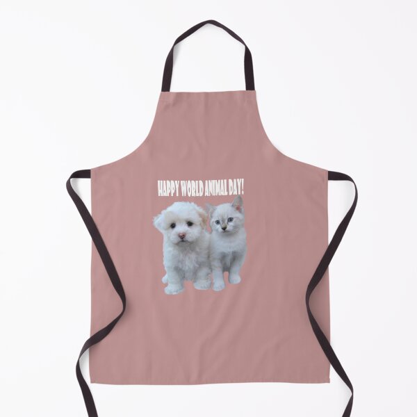 Item preview, Happy World Animal Day_ Puppy and Kitten designed and sold by TinyPlanetArt.