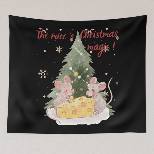 Item preview, The mice 's Christmas magic, cute holiday mice with cheese and tree designed and sold by MegiSmile.