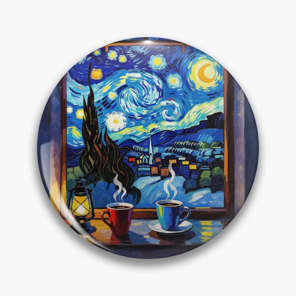 Item preview, Starry Night & Cozy Cups - Van Gogh vibes meet warm light and autumnal tranquility designed and sold by FotoworldEdel.