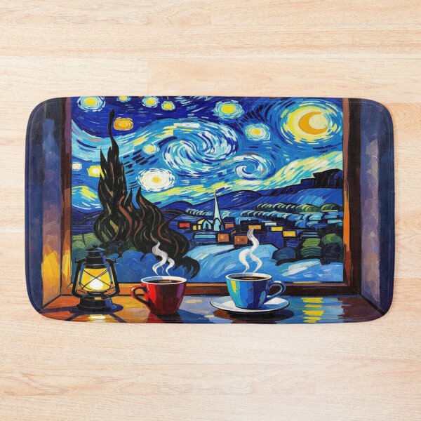 Item preview, Starry Night & Cozy Cups - Van Gogh vibes meet warm light and autumnal tranquility designed and sold by FotoworldEdel.