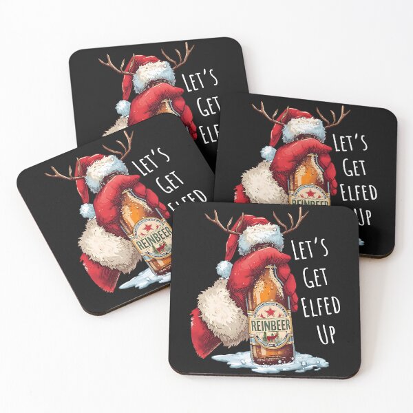 Item preview, Funny Reinbeer Let’s Get Elfed Up Christmas Design designed and sold by MTJ-Mushrooms.