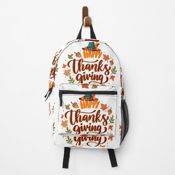 Item preview, Happy Thanksgiving Lettering Illustration – Autumn Leaves & Acorns Design designed and sold by DesignArtist.ia.