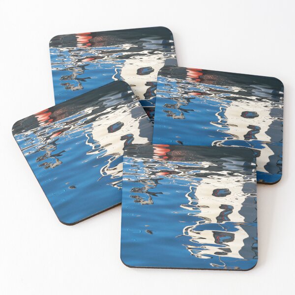 Item preview, Abstract Boat Reflections in Calm Harbour Waters designed and sold by Dorset Girl.