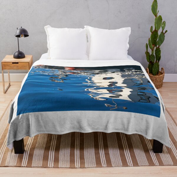 Item preview, Abstract Boat Reflections in Calm Harbour Waters designed and sold by Dorset Girl.