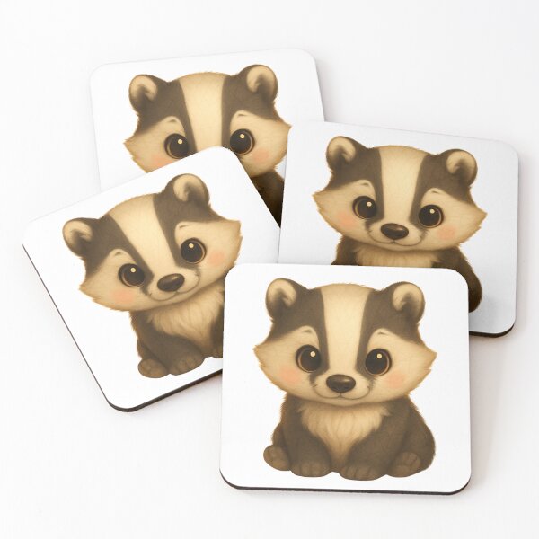 Item preview, Cute Baby Badger Sitting designed and sold by GeoWild Designs.