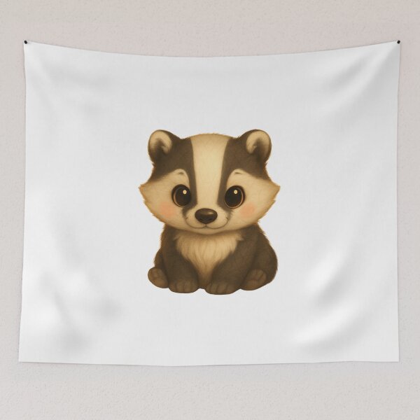 Item preview, Cute Baby Badger Sitting designed and sold by GeoWild Designs.