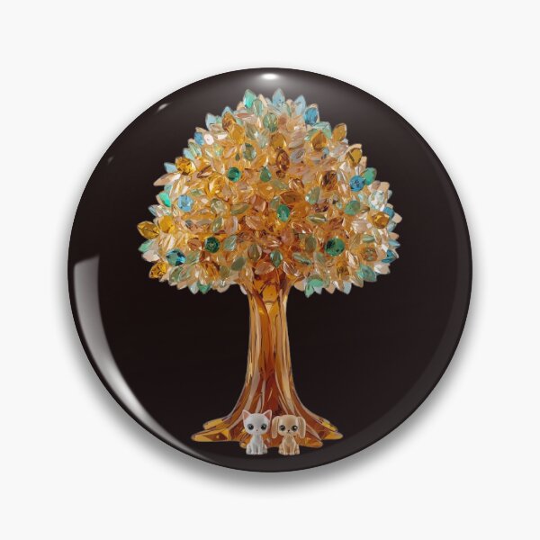 Item preview, Crystal Glass Tree with Cute Cartoon Cat and Dog designed and sold by BoB-66.