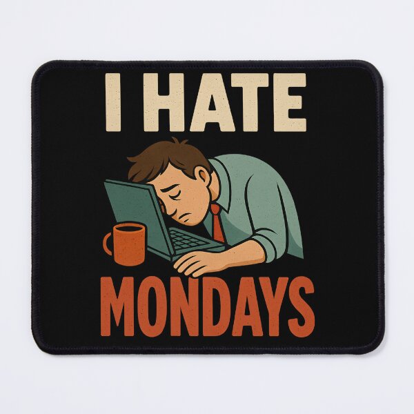 Item preview, Monday fatigue in the office – Retro Burnout Design designed and sold by Hischers Solution.