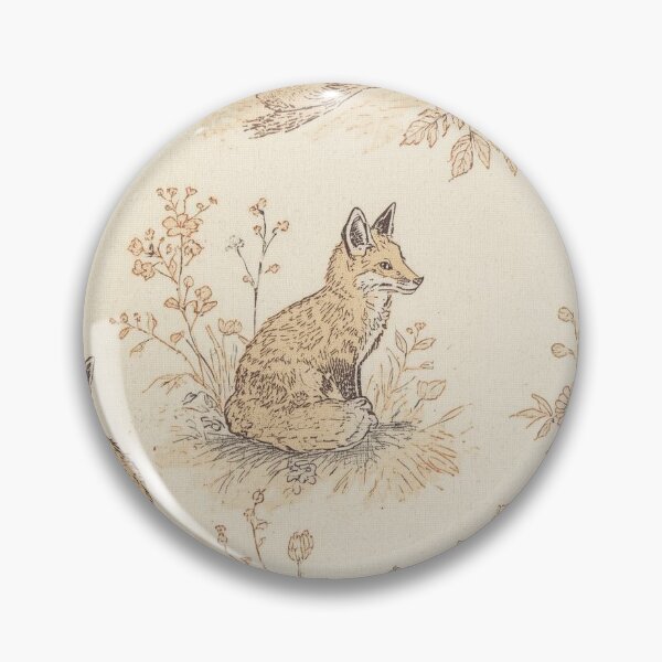 Item preview, French Toile Fox Pattern  designed and sold by FablesandRoses.