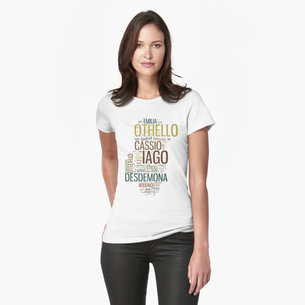 Shakespeare's Othello Wordplay Fitted T-Shirt