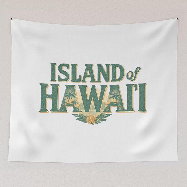 Item preview, Island of Hawaii Tropical Typography designed and sold by SassyArtistry.