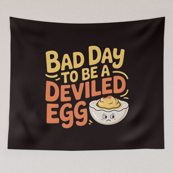 Item preview, Bad Day to Be a Deviled Egg – Funny Thanksgiving Dinner Design designed and sold by Redgiant87x.